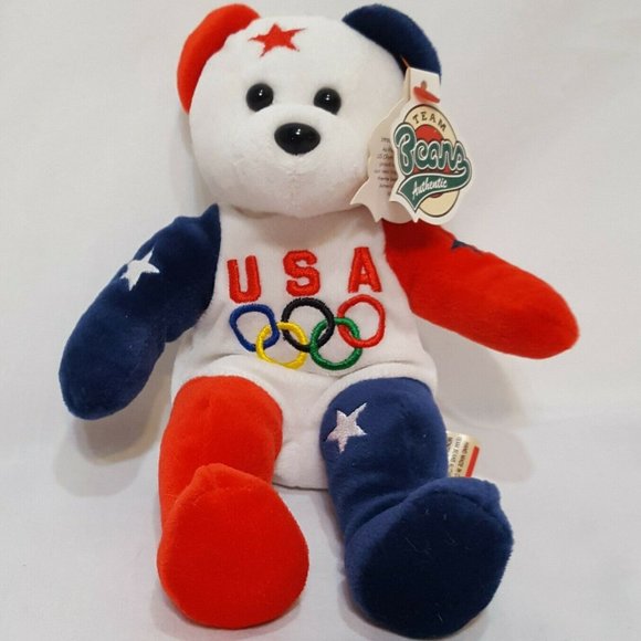 Team Bears Authentic Bean Plush Bears USA Olympic - Picture 10 of 12